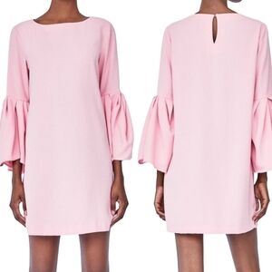 Zara Woman Pink Easter Spring Pastel Cocktail Party Work Church Dress Small NWT